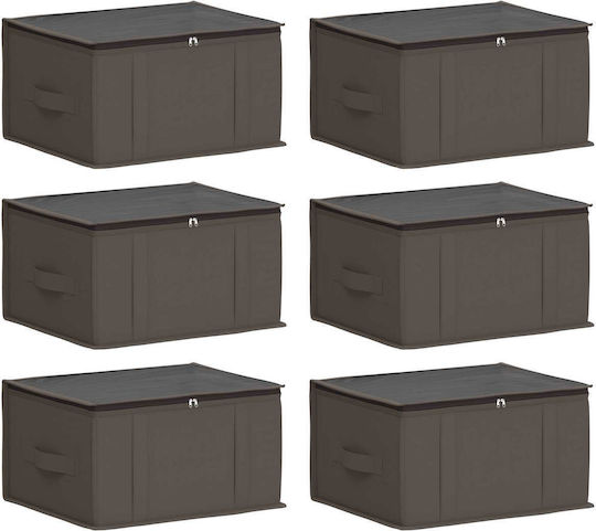 vidaXL Clothes Storage Box 50x30x25cm 6 Pieces