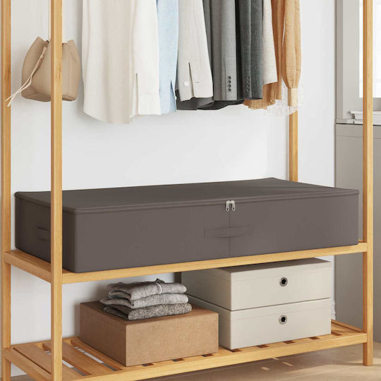 vidaXL Текстилна Кутия За Съхранение На Дрехи В Сив Цвят 90x48x15cm