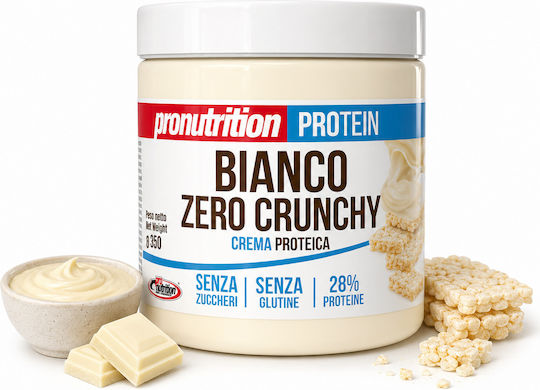 ProNutrition Βιολογική Πραλίνα Τραγανή Ολικής Άλεσης με λευκή σοκολάτα zero crunchy 350gr