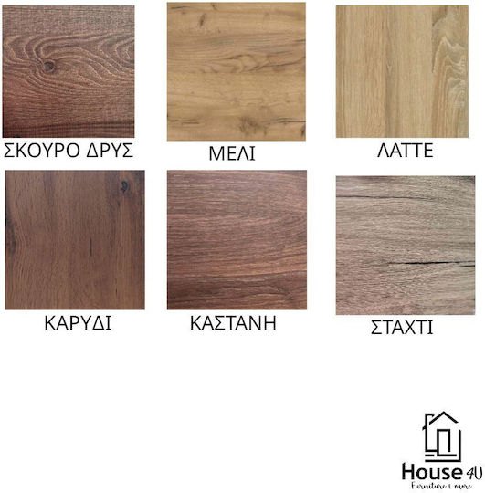 Ορθογώνιο Κεντρικό Τραπεζάκι Νο6 Ξύλινο Honey Μ120xΠ75xΥ40εκ.