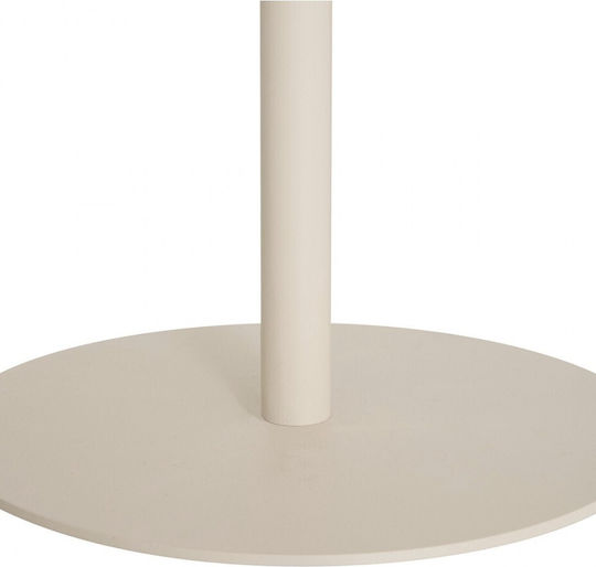 Masă Laterală Rotundă Ecru Metalică M50.5xL43cm Fiora