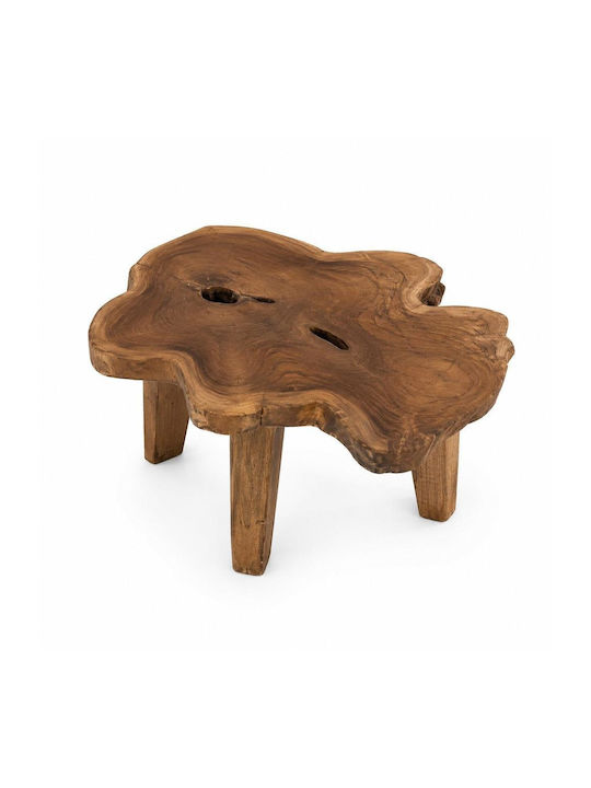 Nextdeco Teak Wood Side Table H25xW48xD45cm