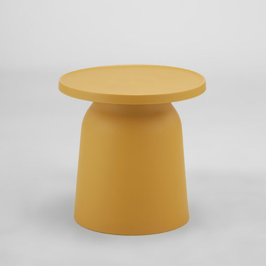 Round Side Table Domi Mustard W47xL47xH46cm
