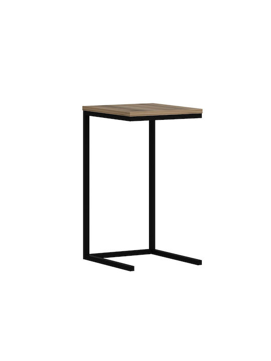 Rectangular Side Table Devona Wooden Brown W40xL35xH65cm