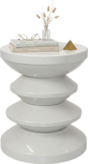 Relaxdays Rundes Beistelltisch Grau M35xP35xH45cm Relaxdays Rundes Beistelltisch Grau M35xP35xH45cm