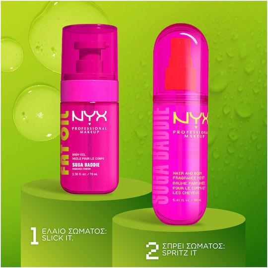 NYX Professional Makeup Fat Oil Körpernebel Suga Baddie 80ml
