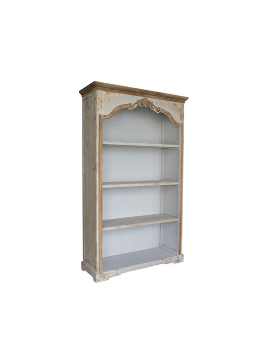 Bibliotecă Alcott Albă 120x45x210 cm