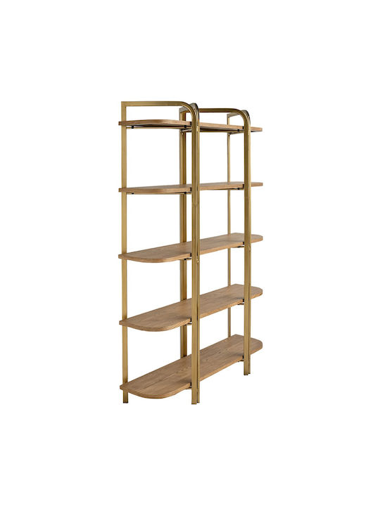 Bookcase Lume Brown 121.5x40x179cm
