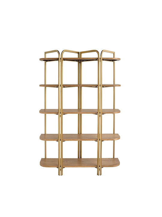 Bookcase Lume Brown 121.5x40x179cm
