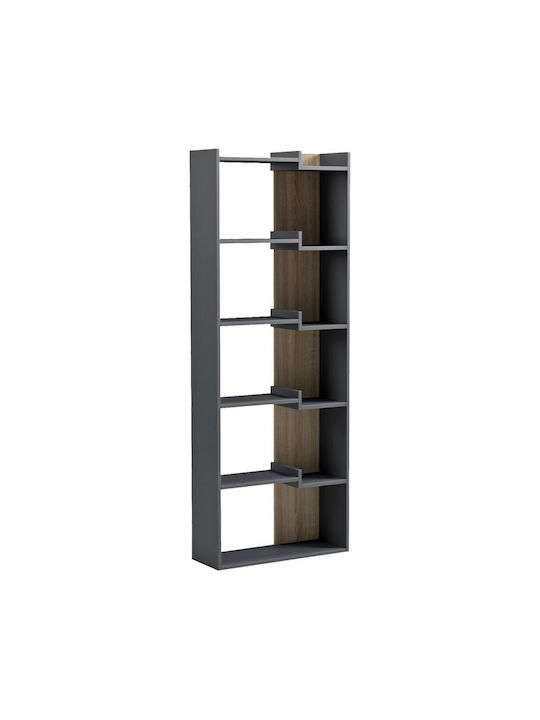 Bücherregal Corpus Anthrazit-Sonoma 61x22x162cm