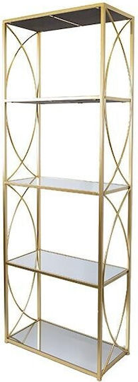 Bibliothek Gold 61x28x177cm