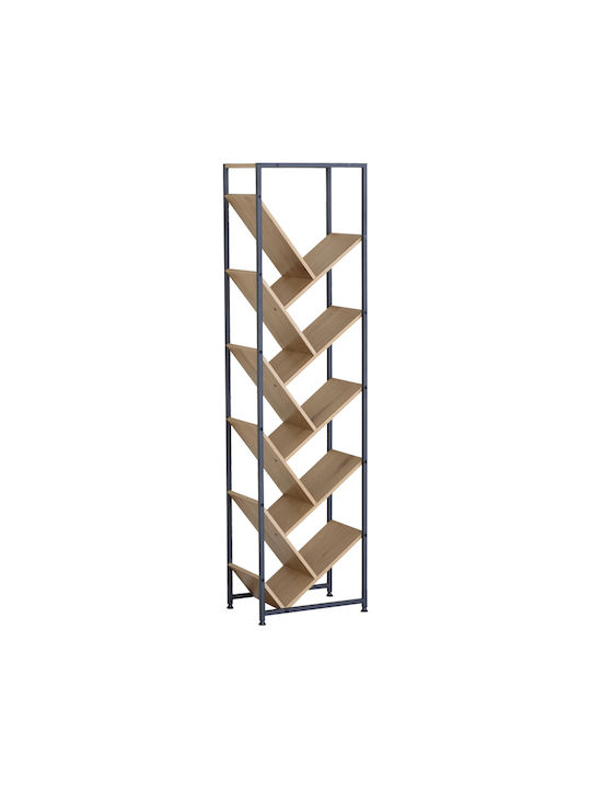 Βιβλιοθήκη Orunta Μαύρο 40x26.5x150εκ.
