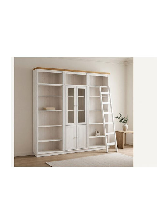 Saltoro Bookcase 126 Melia Oak White 222x34x223cm