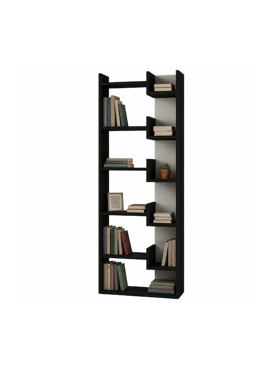 Βιβλιοθήκη Oppa Ανθρακί / Λευκό 60x22x162εκ.