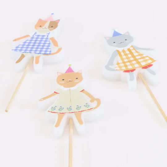 Set 4 Lumanări De Ziua De Naștere Pentru Copii Kitten Club Meri Meri