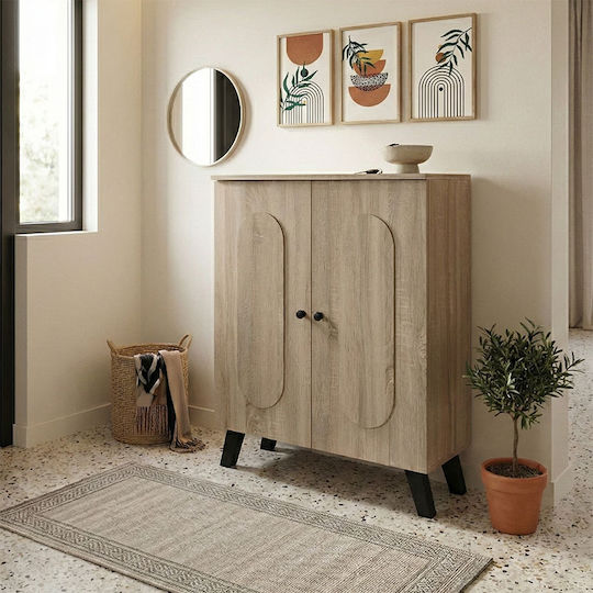 Ράφι Mento Λευκό Με Oak 75.6x14.5x23.6εκ.