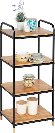 Loft Bookcase Natural Black 42x33.5x94.5cm