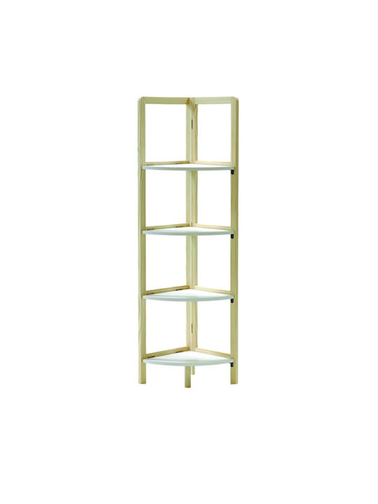 Corner Bookcase White 27x27x108.5cm