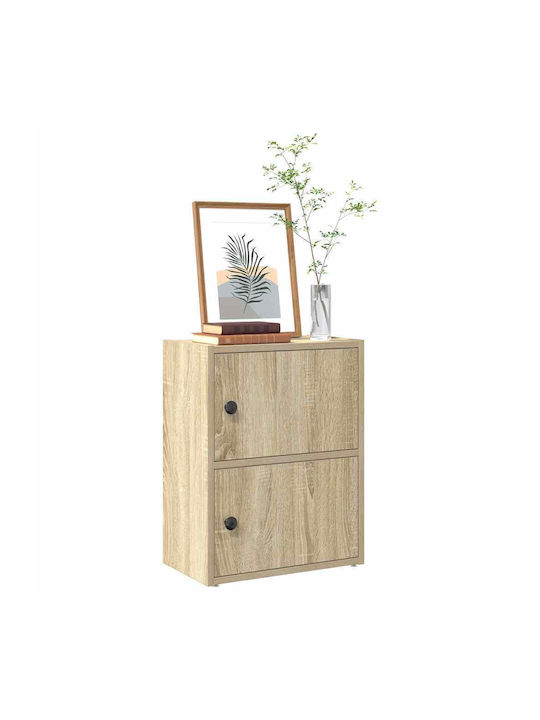 Living Room Display Cabinet Made of Particle Board Brown 40x24x52cm