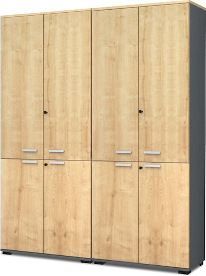 Βιβλιοθήκη Venturo Ανθρακί - Φυσικό Οξιάς 160x40x200εκ. Βιβλιοθήκη Venturo Ανθρακί - Φυσικό Οξιάς 160x40x200εκ.