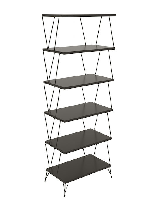 Bücherregal A-g Balaban Anthrazit / Schwarz 48x31x165cm