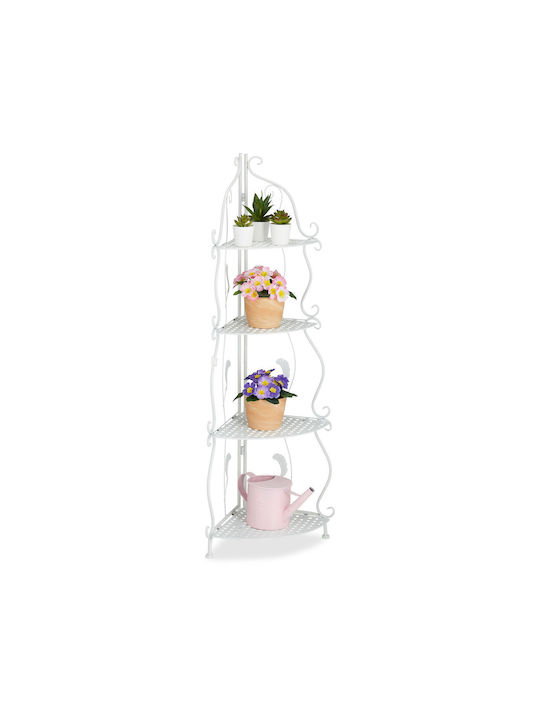 Corner Bookcase White 30x30x113 cm