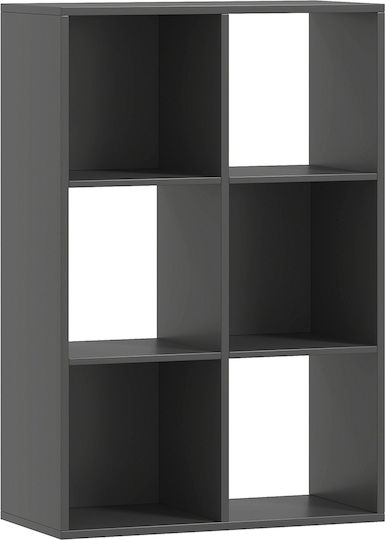 Βιβλιοθήκη Μαύρη 61.5x29.5x91.5εκ. 833-423V80BK