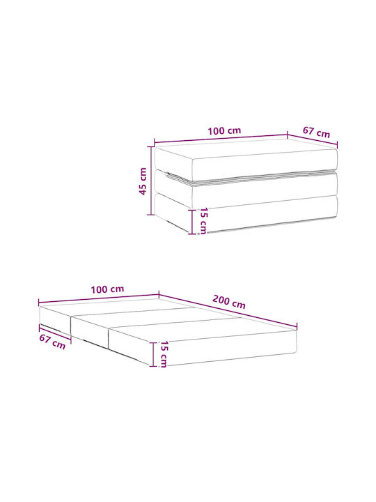 Canapea Cu Două Locuri Pat Albastru 100x67x45cm