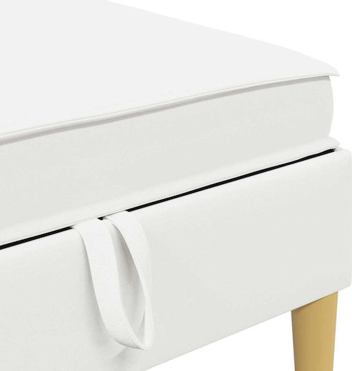 Ecksofa mit Stauraum Weiß 280x140x82cm