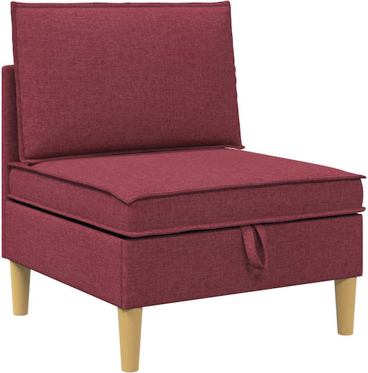 Colțar Canapea cu Spațiu de Depozitare Roșu 210x70x82cm