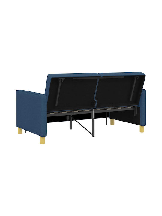 Γωνιακός Καναπές Κρεβάτι Μπλε 154x94.5x80.5εκ.