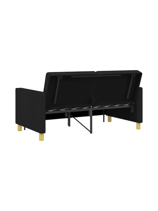Corner Couch Bed Black 154x94.5x80.5cm