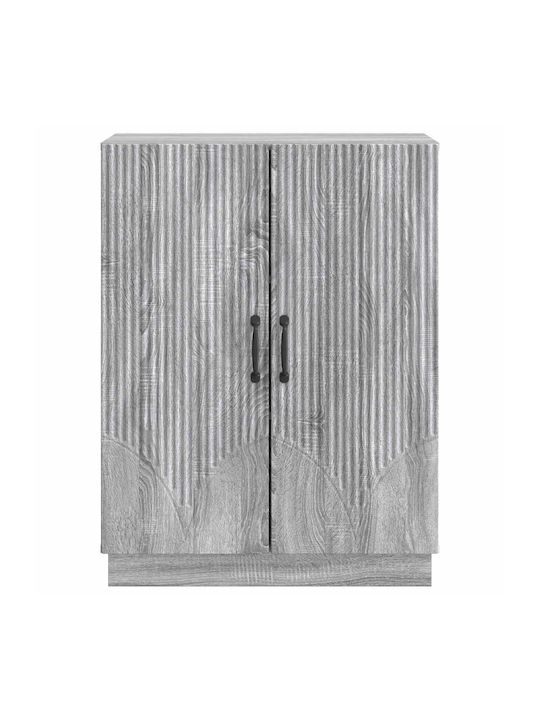 Bufet Din Lemn cu Sertare Gri 66x34.5x87cm