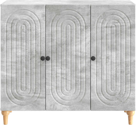 Дървен Буфет Сив 89x34.5x80см