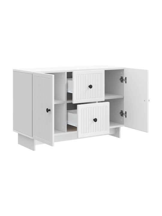 Bufet Din Lemn cu Sertare Alb 89x34.5x60cm