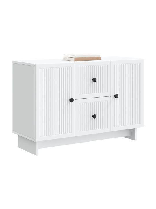 Bufet Din Lemn cu Sertare Alb 89x34.5x60cm