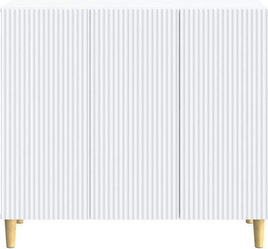 Μπουφές Ξύλινος Λευκό 89x34.5x80cm