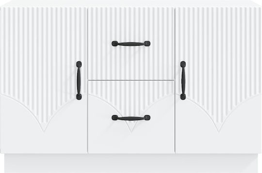 Holzsideboard mit Schubladen Weiß 89x34,5x57cm