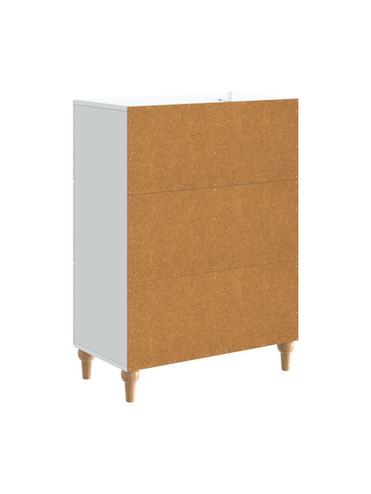 Holzsideboard mit Schubladen Weiß 66x34,5x90cm