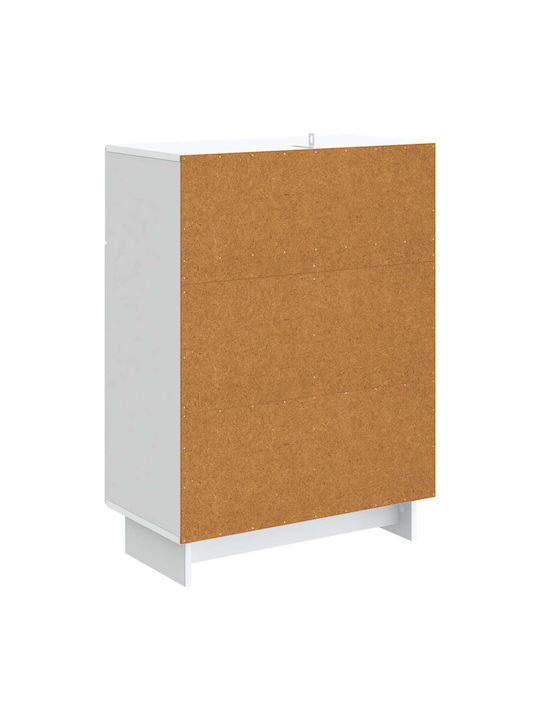 Sideboard from Wood & Metal with Drawers White 66x34.5x90cm