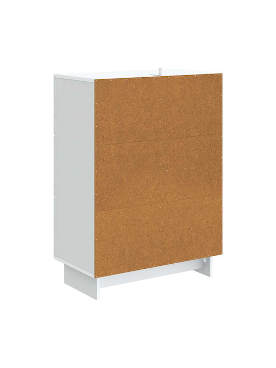 Bufet Din Lemn cu Sertare Alb 66x34.5x90cm