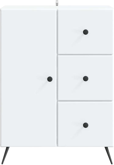 Holzsideboard mit Schubladen Weiß 66x34,5x90cm