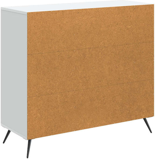Holz Sideboard Weiß 89x34.5x80cm