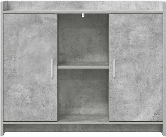Wooden Sideboard Gray 98.5x33x80cm