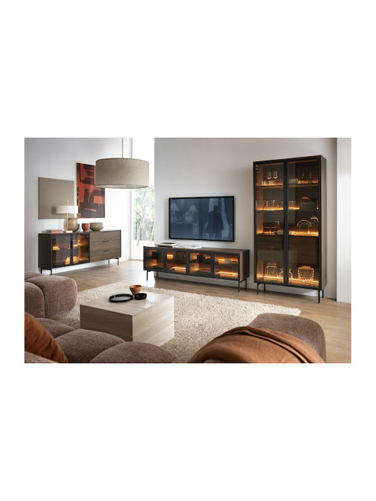 Μπουφές Lumi Walnut 181x39x82cm