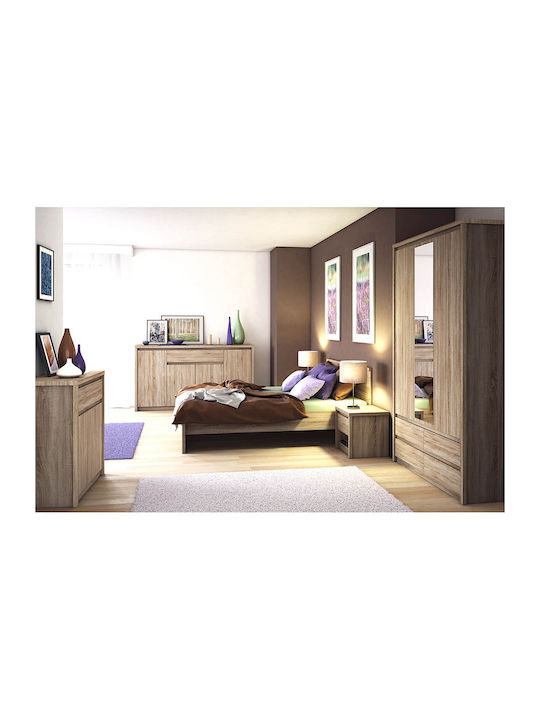 Sideboard Norton Wooden with Drawers Oak 168x40x91.5cm