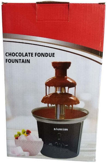 Black Chocolate Fountain with 3 Flats Fondue 60W