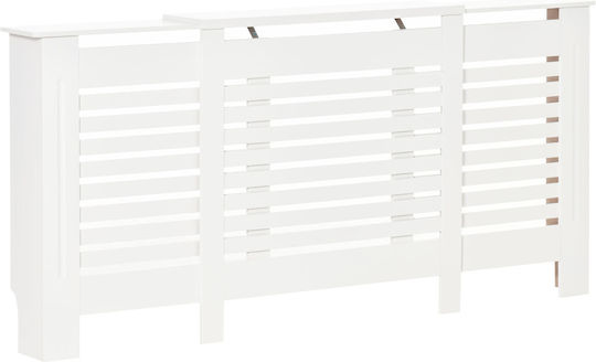 HomCom Κάλυμμα Καλοριφέρ από MDF Λευκό 140x19x82.5εκ.