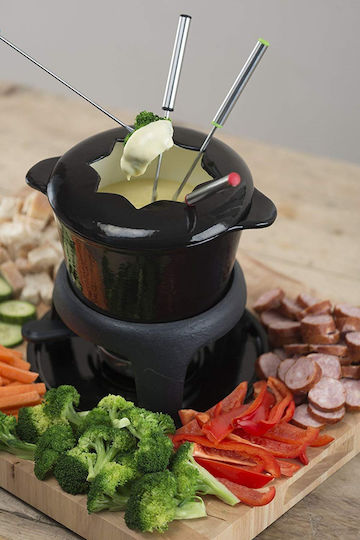 Kitchen Craft Σκεύος για Φοντύ με Ρεσώ από Μαντέμι 6 Ατόμων Μαύρο
