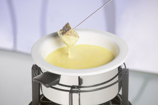 Kitchen Craft Deluxe Σκεύος για Φοντύ με Ρεσώ από Ανοξείδωτο Ατσάλι 6 Ατόμων Ασημί 19x19εκ.